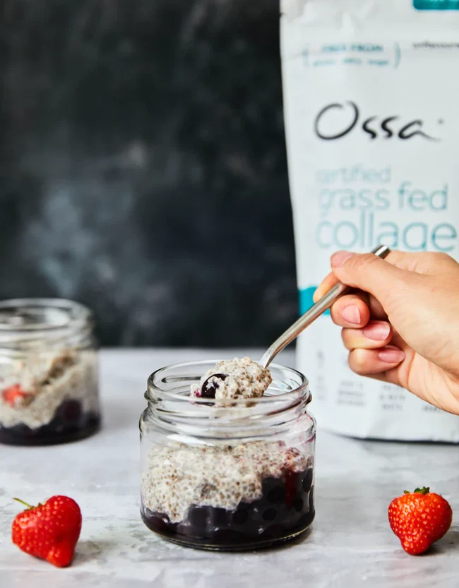 Image of Chia and Blueberry Collagen Protein Pots