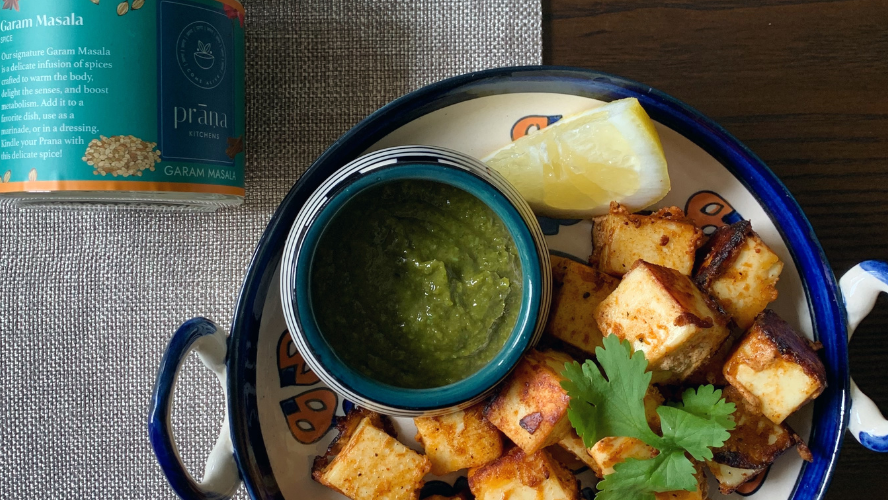 Image of Paneer Tikka with Prana Kitchens Garam Masala