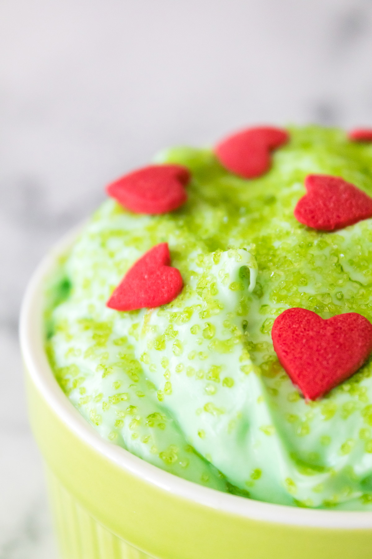 Grinch-Inspired White Chocolate Cheesecake Dip