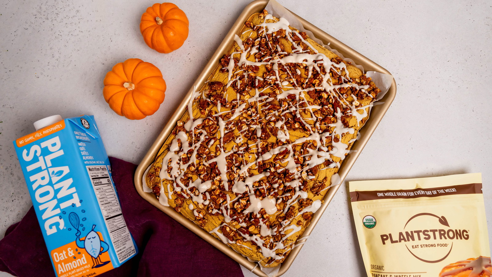 Image of Pumpkin Sheet Pan Pancakes with Pumpkin Streusel