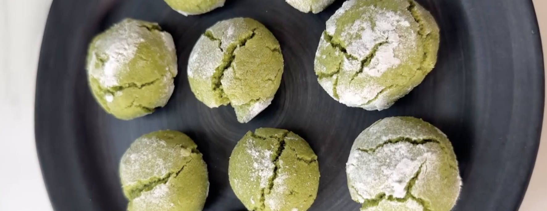 Image of Matcha Amaretti Cookies