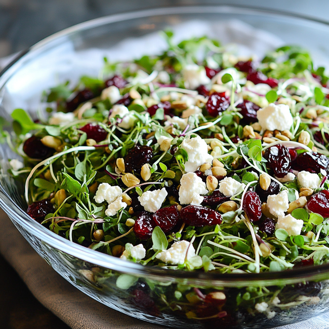 Image of Microgreens Salad with Jalapeno Poblano Vinaigrette