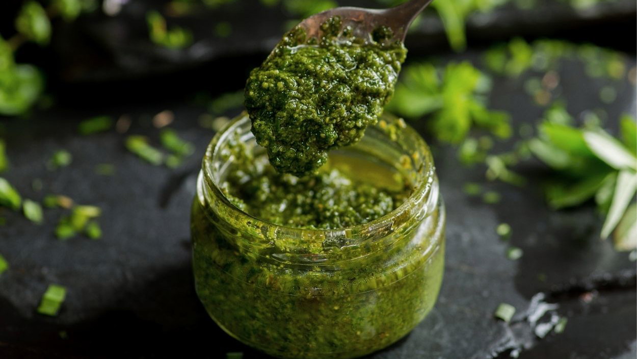 Image of Simple wild garlic pesto