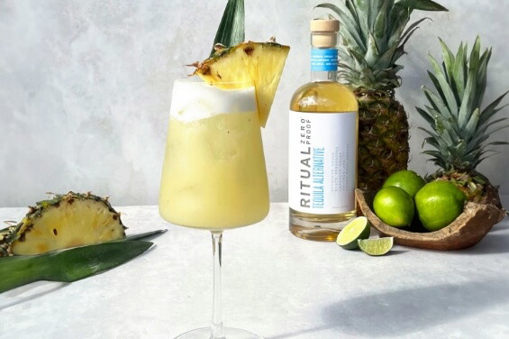 Image of How to Make a Non-Alcoholic Pineapple Margarita with Ritual Tequila Alternative