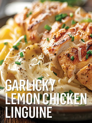 Garlicky Lemon Chicken Linguine
