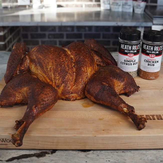 Spatchcock turkey with seasonings