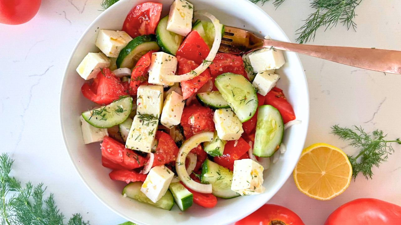 Image of Loaded Mediterranean Cucumber Salad