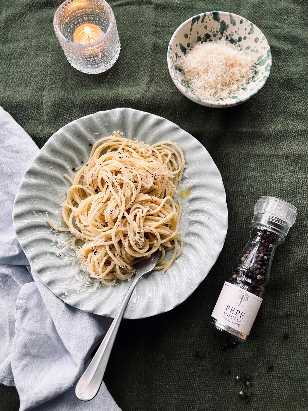 Pasta cacio e pepe a la Made by Mama