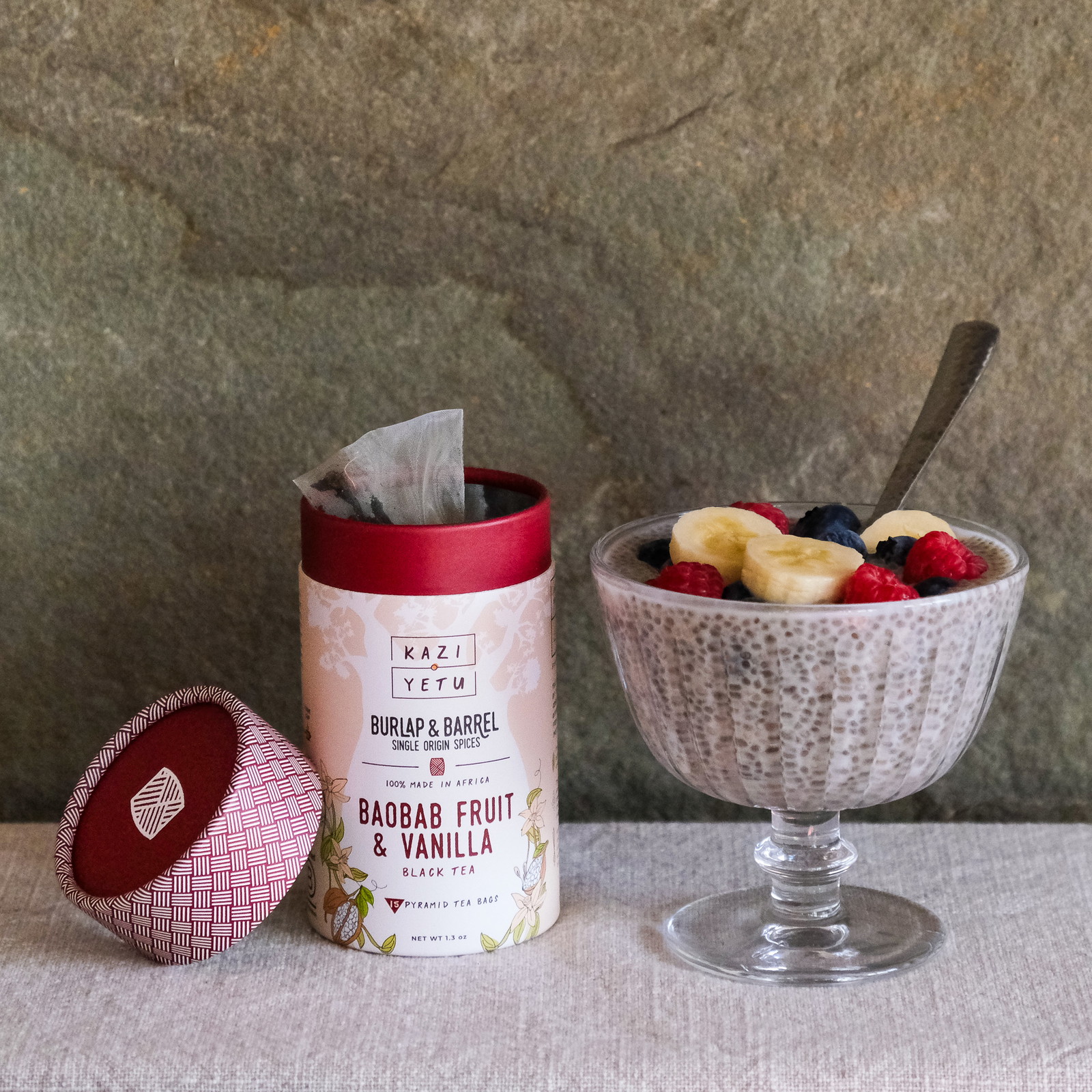 Image of Baobab Vanilla Tea Chia Pudding