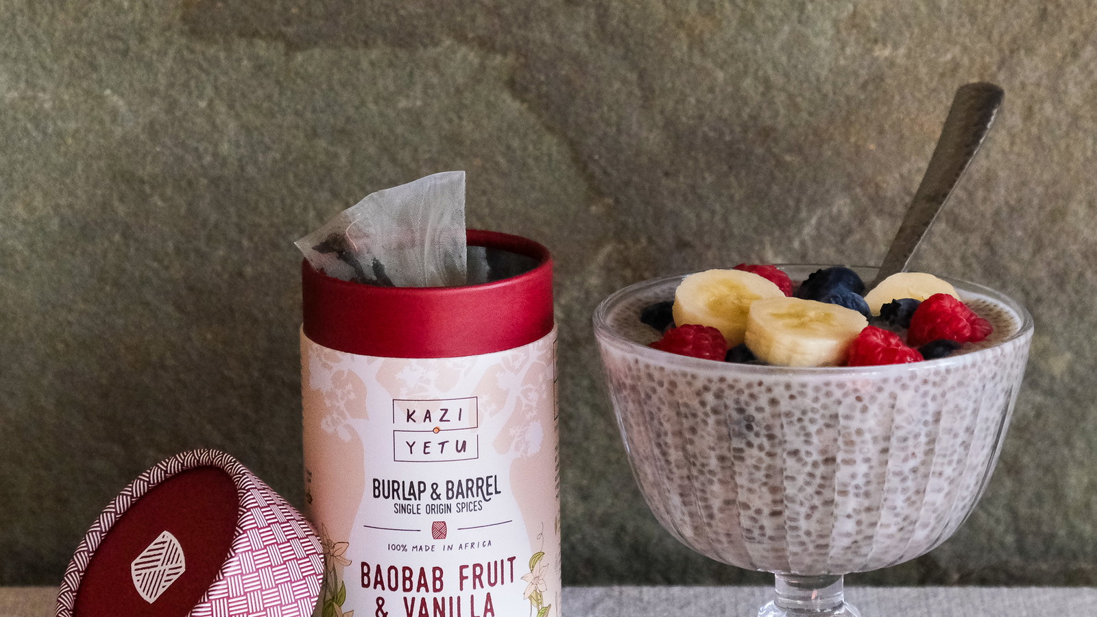 Image of Baobab Vanilla Tea Chia Pudding