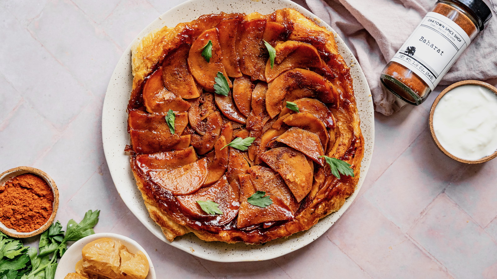 Image of Butternut Squash Tarte Tatin with Baharat