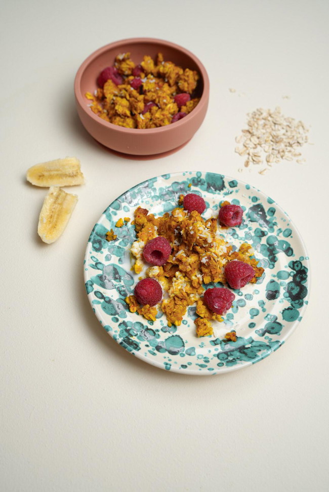 Image of Scrambled banana oats med smak av saffran