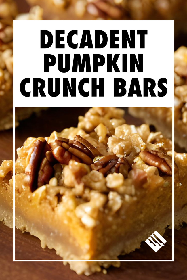 Image of Decadent Pumpkin Crunch Bars