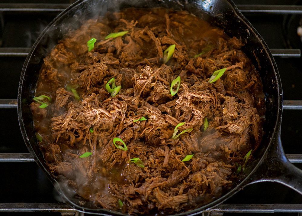 Pulled Buffalo Chuck Tacos
