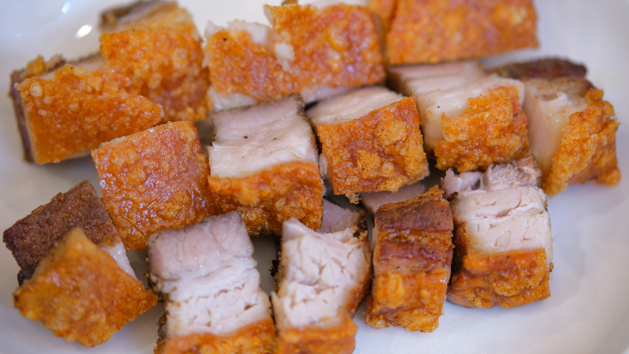 Image of The Best Chinese Crispy Pork Belly Recipe (Air Fry Method)