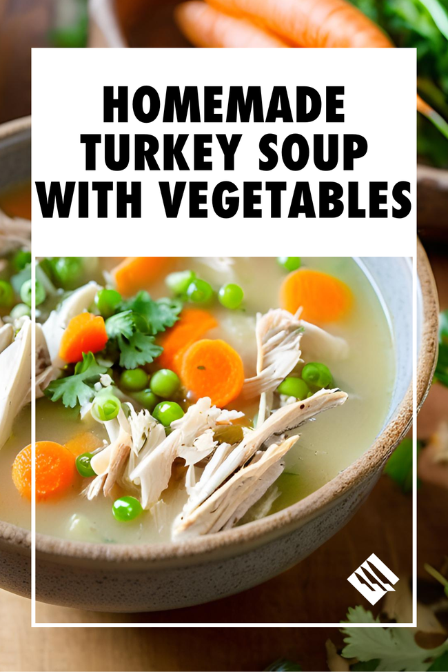 Image of Homemade Turkey Soup With Vegetables