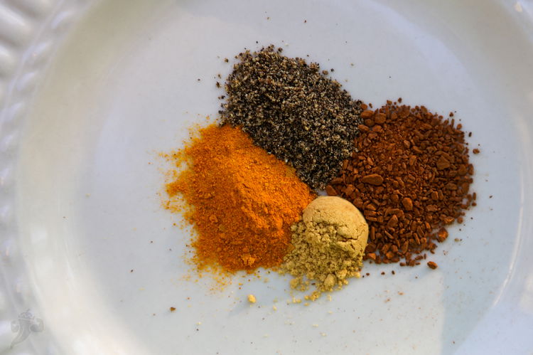 Image of Mix your sugar and spices into another small bowl and...