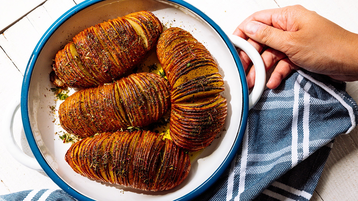 Image of Hasselback Potatoes with Herb Salt