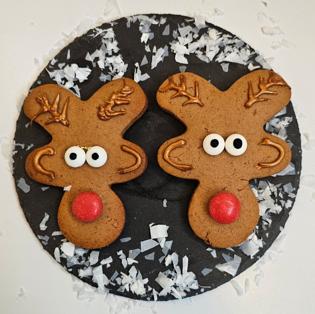 Witzige Rentier-Lebkuchen