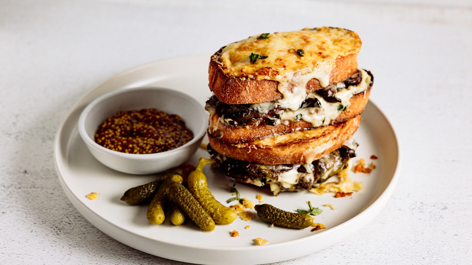 Image of Black Truffle Mushroom Croque Monsieur