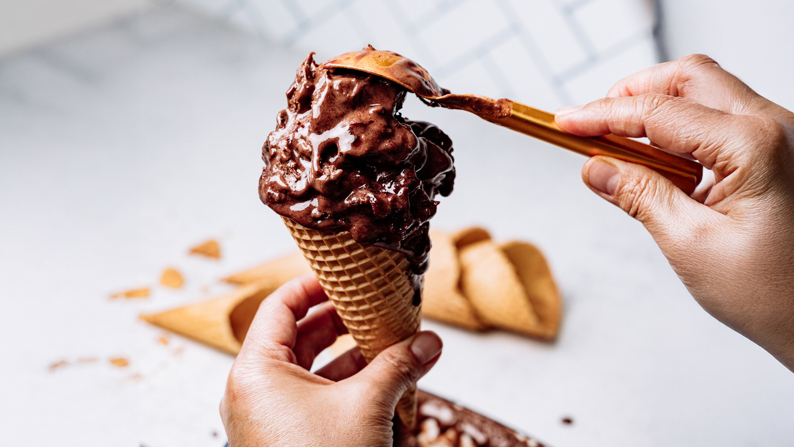 Image of Chocolate Cherry Christmas Ice Cream