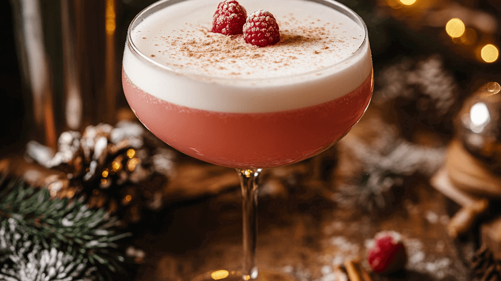 Image of Frambuesas de Santa – Ein festlicher Wintercocktail mit Rumlikör