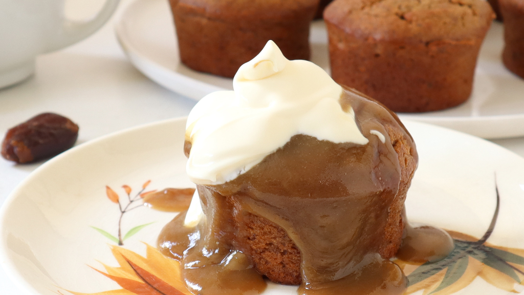 Image of Paleo sticky date pudding with butterscotch sauce