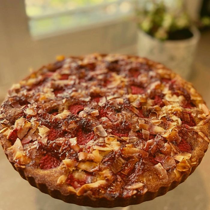 Crustless Raspberry Almond Tart