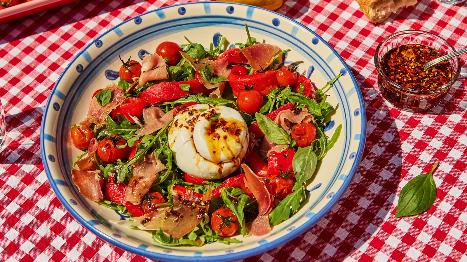 Image of Burrata & Roasted Tomato Salad with Italian Chilli & Garlic Oil