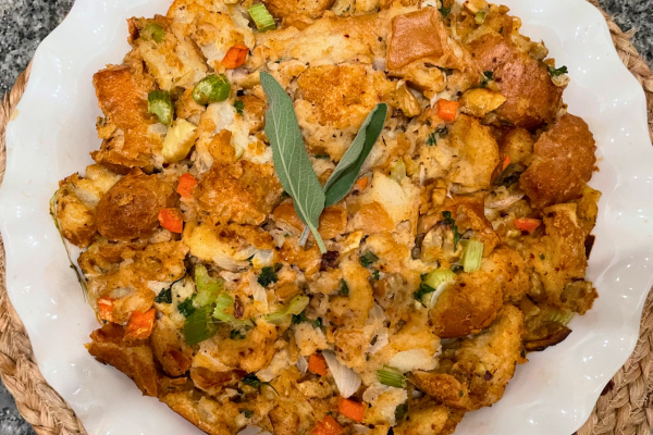 Image of Cajun Chestnut Holiday Dressing Recipe