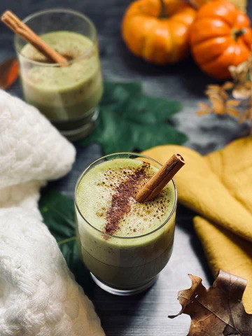 Image of 🍁 Pumpkin Spice Matcha Latte 🍂