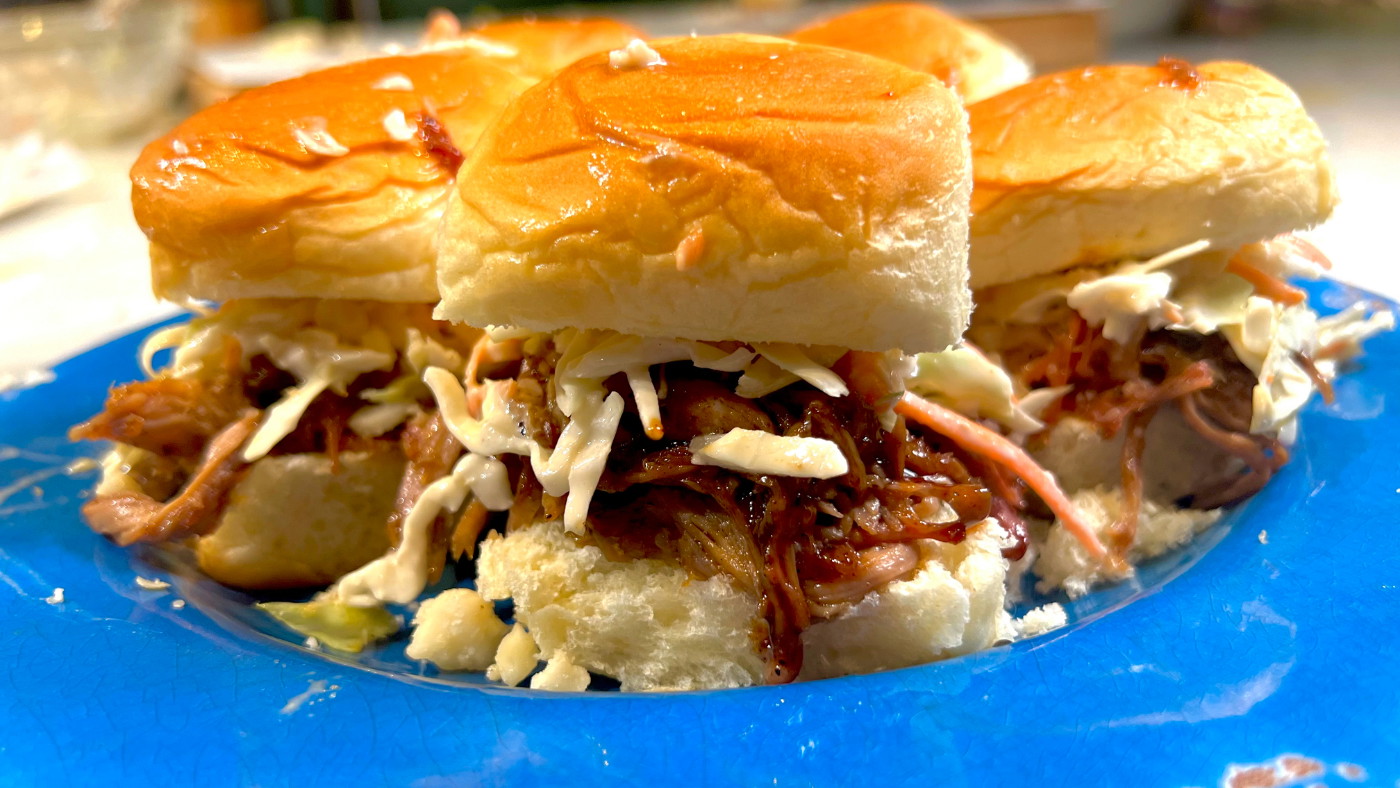 Image of Pulled Pork Miso Macadamia Slaw Recipe