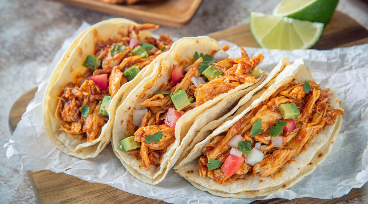 Cheesy Curry Chicken Tacos