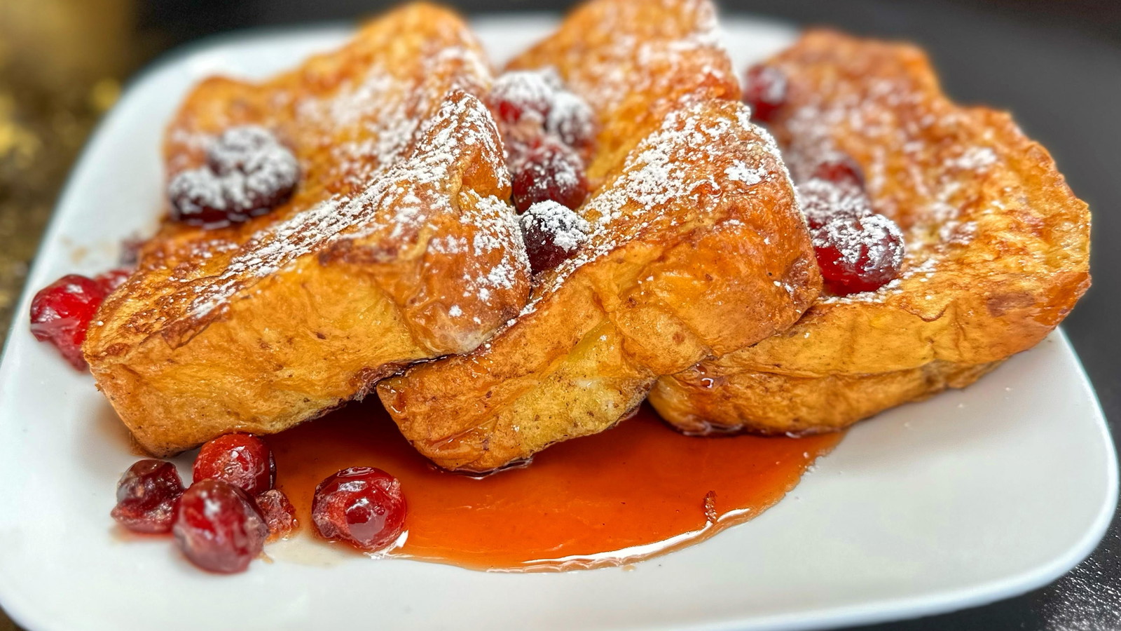 Image of Cranberry Egg Nog French Toast