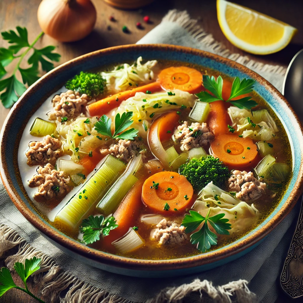 Image of Hearty, Low-Carb Turkey Soup 