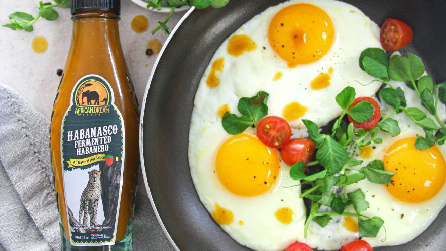 Image of Fried Eggs on Toast with Habanasco-Fermented Habanero Hot Sauce