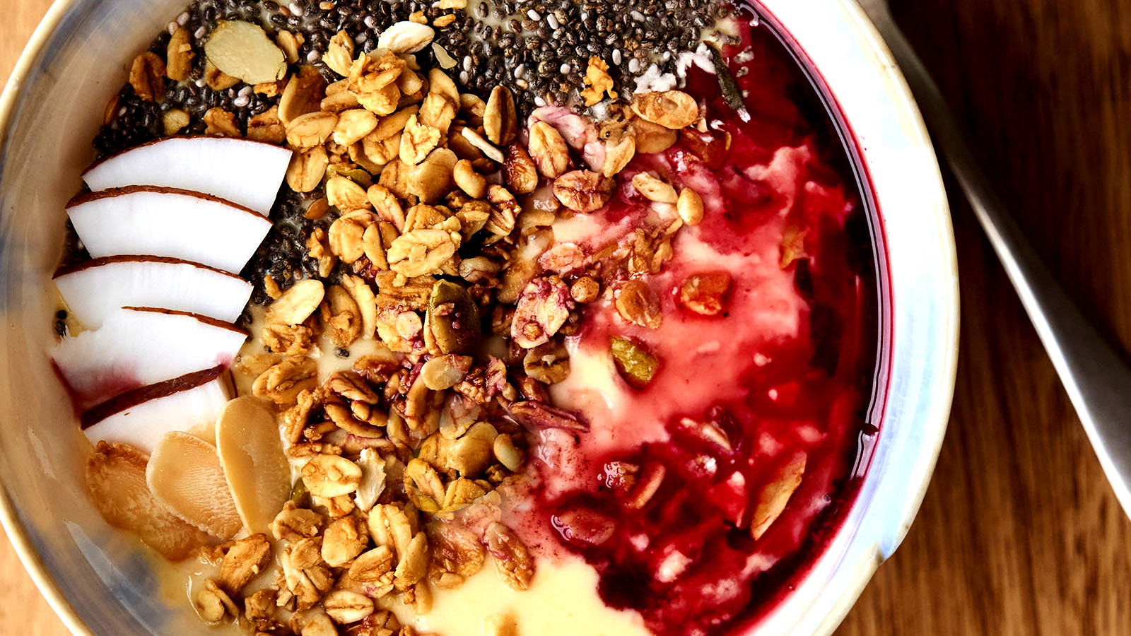 Image of Berry, Mango and Coconut Smoothie Bowl