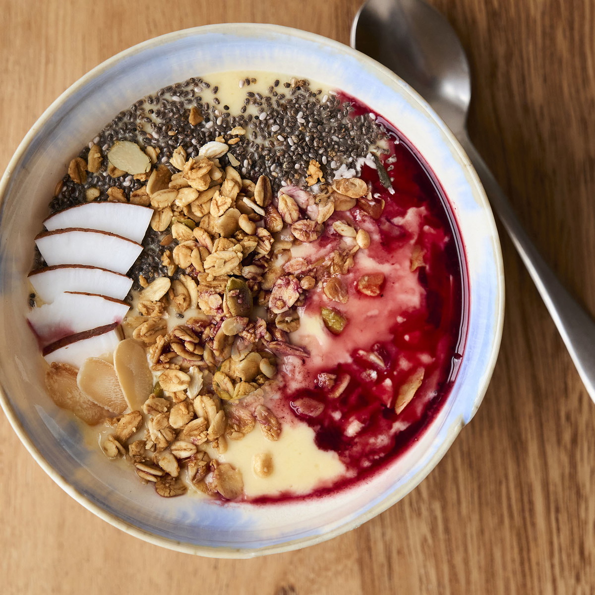 Berry, Mango and Coconut Smoothie Bowl