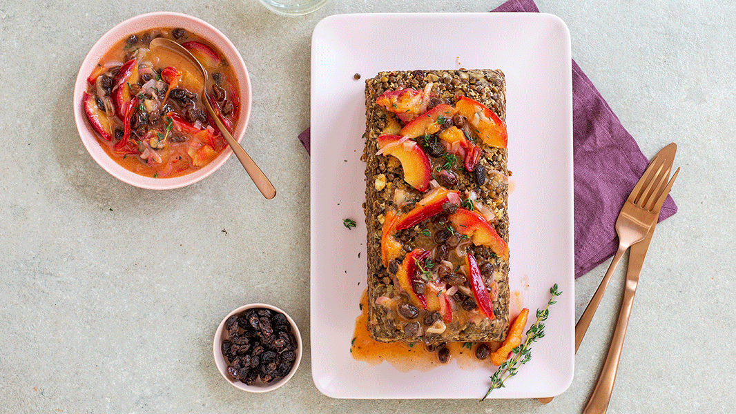 Image of Linsenbraten mit Weinbeeren-Pflaumen-Sauce