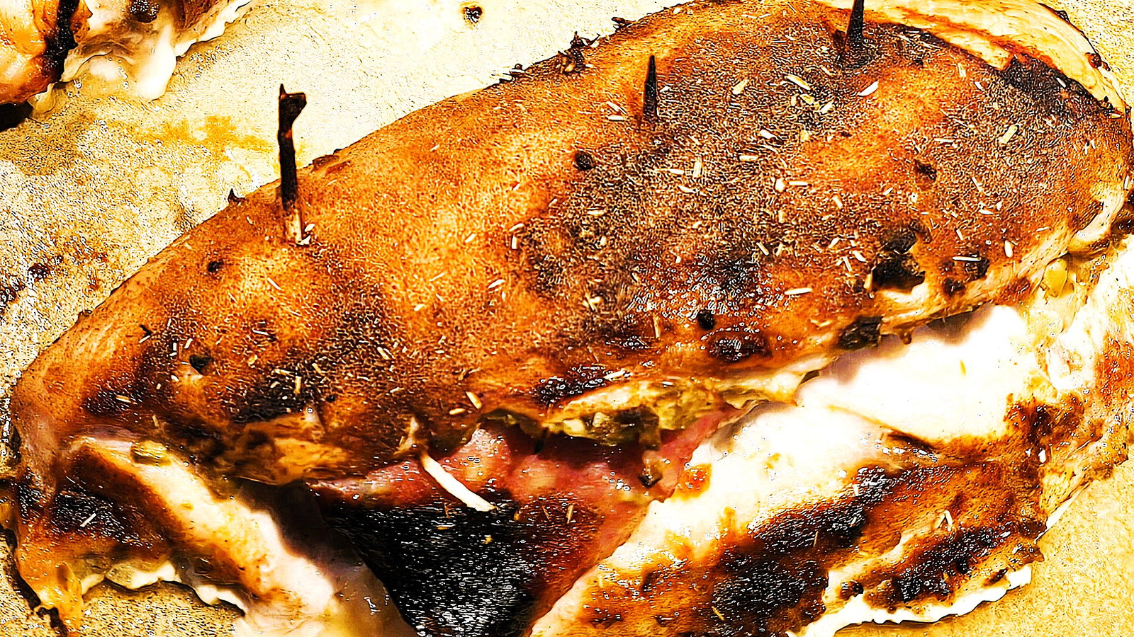 Image of a stuffed chicken breast.