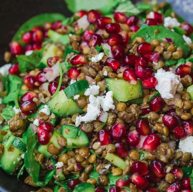 Image of Green Lentil & Pomegranate Molasses Salad