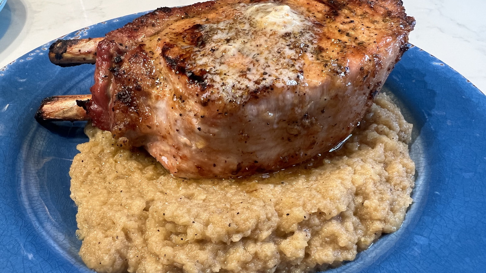 Image of Chairman's Reserve Double Pork Chops with Jack Daniels Applesauce