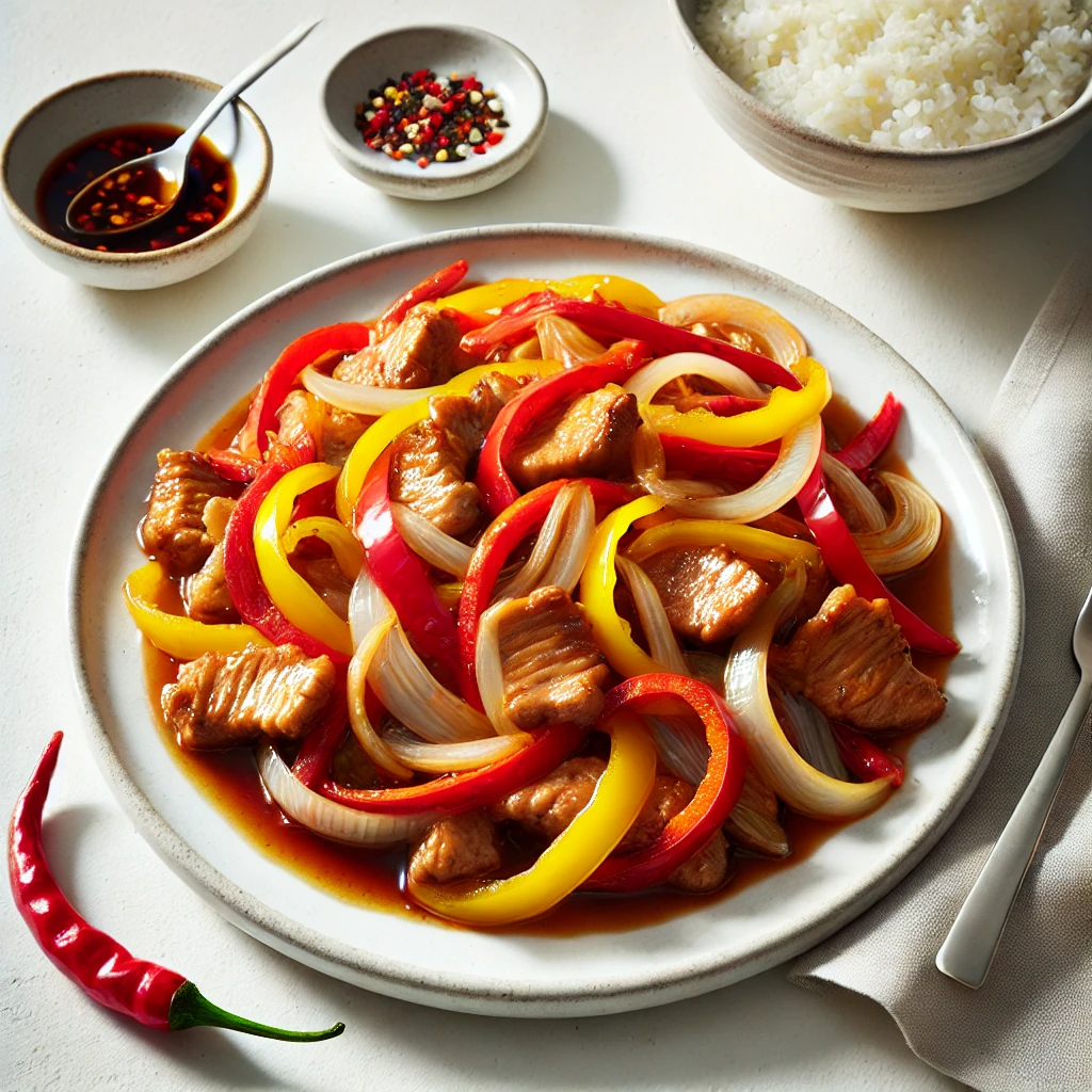 Image of Pork Stir-Fry with Capsicum and Cabbage