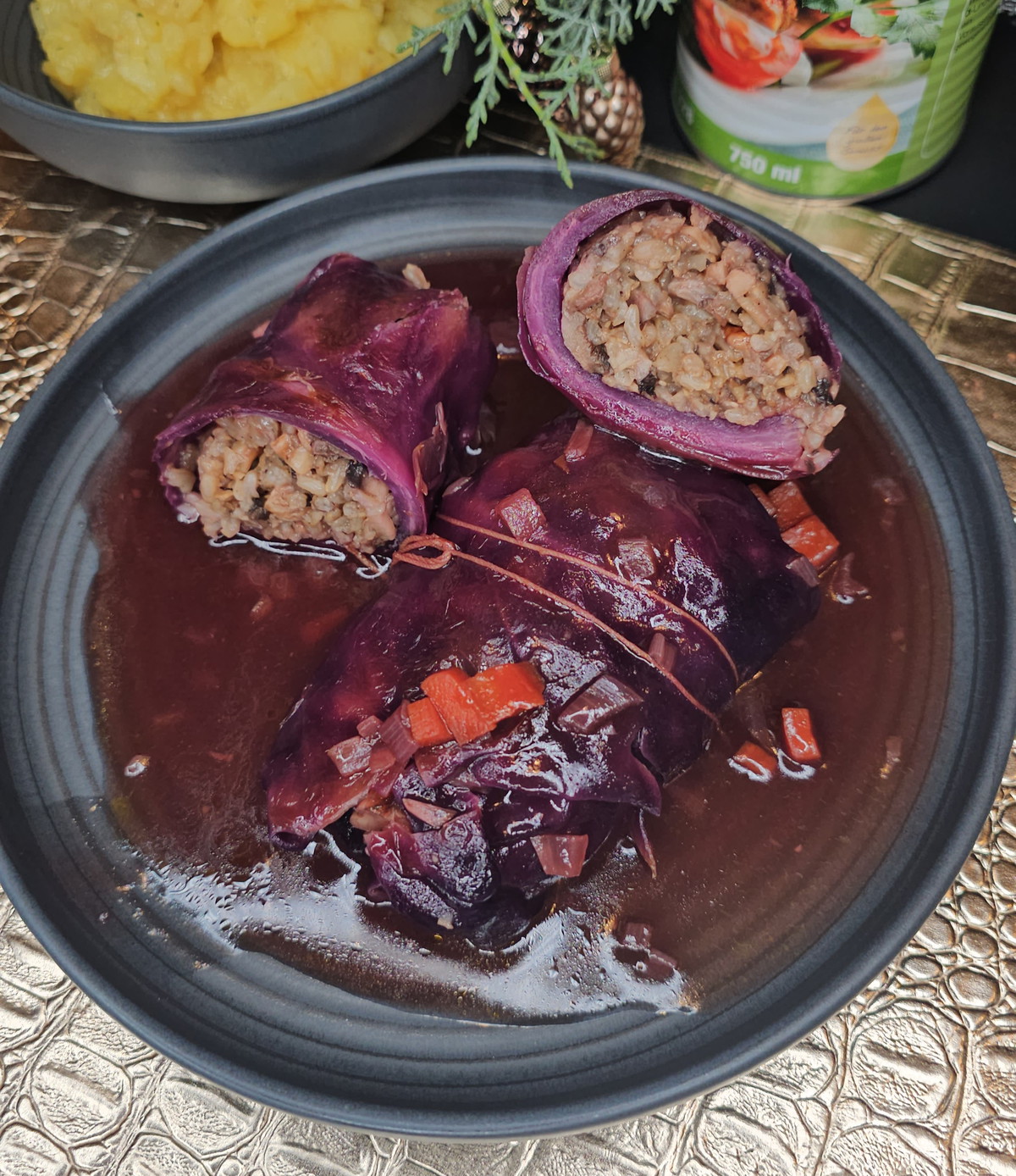Winterliche Blaukraut-Rouladen