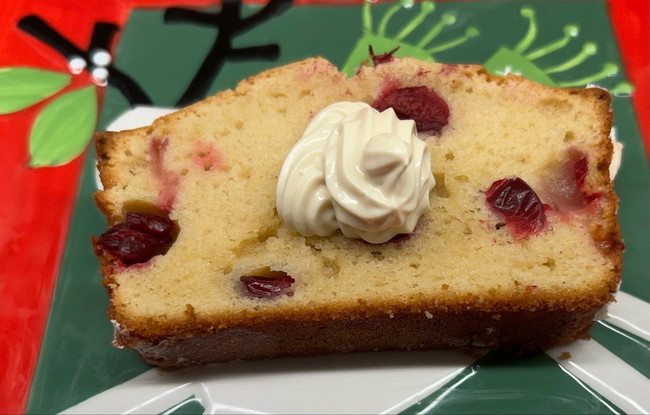 Image of Cream Cheese Cranberry Bread with Maple Icing