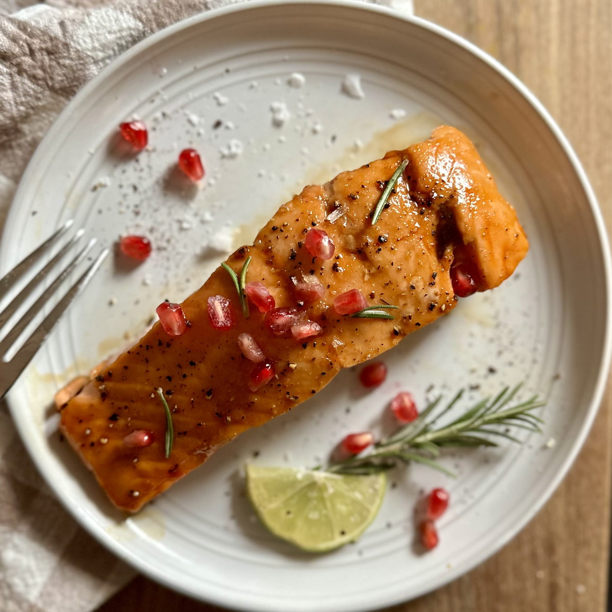 Holiday Baked Salmon with Brown Sugar Soy Glaze