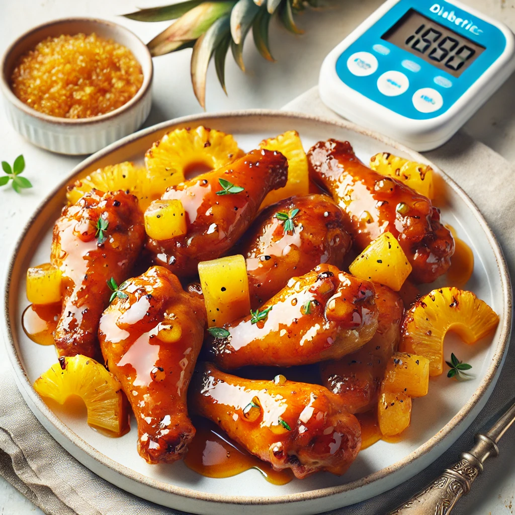 Image of Pineapple-Glazed Chicken Wings - Diabetic-Friendly