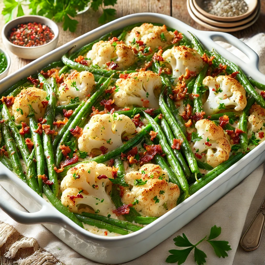 Image of Green Bean and Cauliflower Ranch Bake