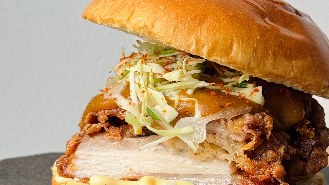 Image of Crispy Chicken Sandwich with Curry & Cabbage Slaw