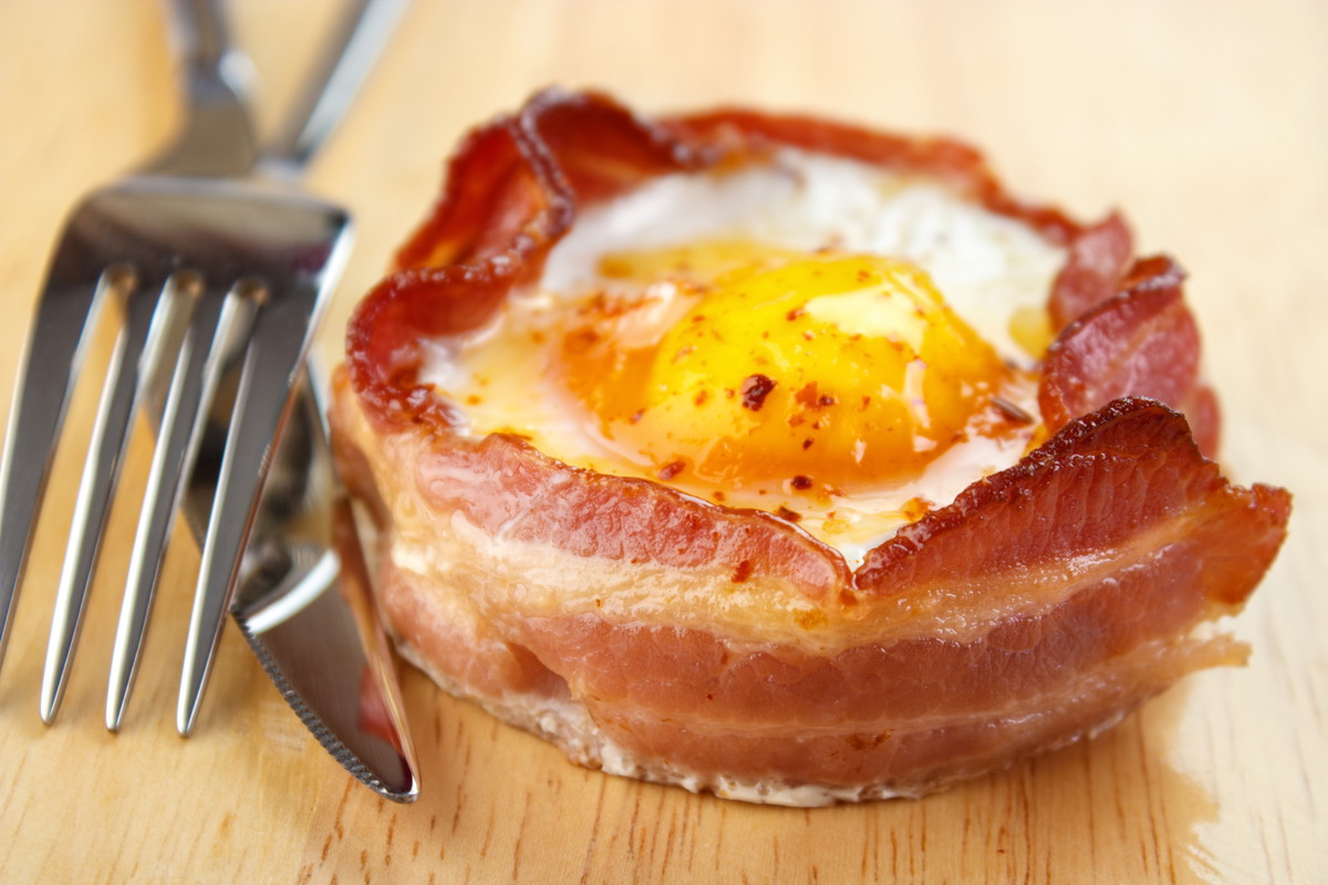 Wrapped Bacon with Eggs